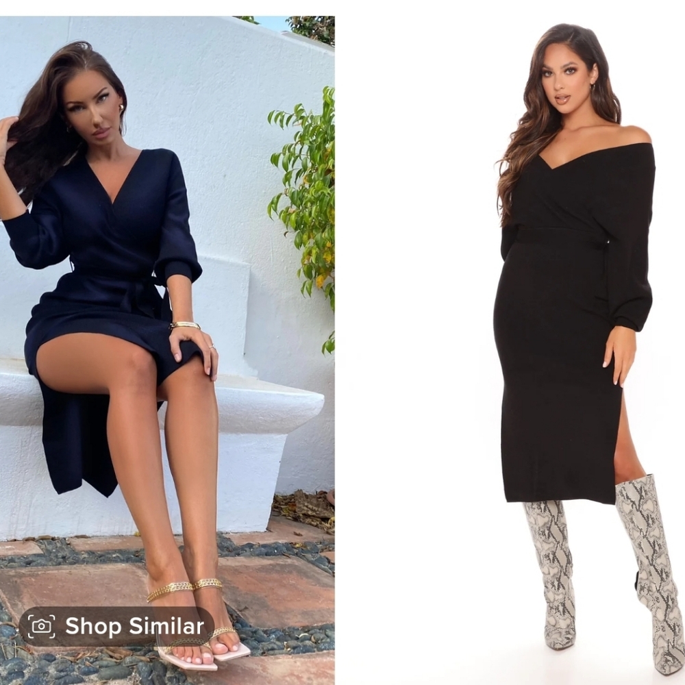 Sweater dress fashion nova
